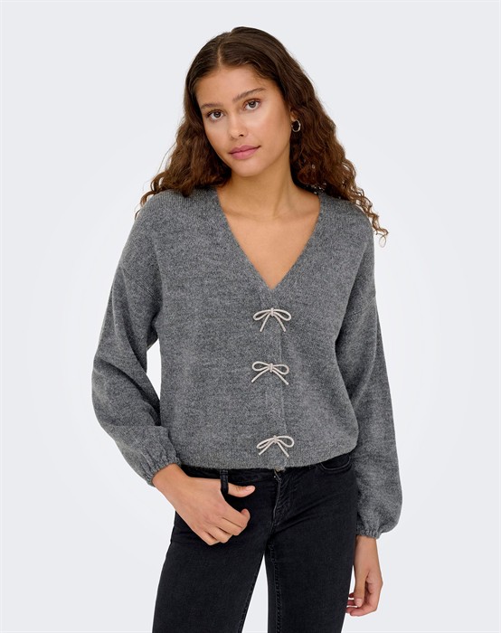 ONLDonna Bow V-Neck Strik 